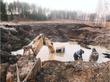 Эвакуация тяжелой техники на бездорожье