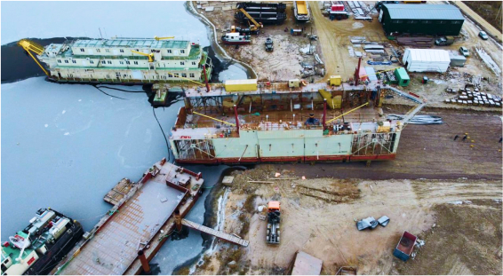 Подъем и спуск судов ﻿на пневматических ролик-мешках